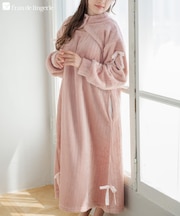 もこもこ ワンピース ルームウェア パジャマ 冬 あったか 着る毛布 部屋着 レディース モコモコ「メモリーフリース」