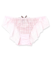 刺繍で描くリッチなマドラスチェックデザイン「スフレフィット002」バックレースショーツ