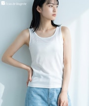 ムレ知らず！通年快適なメッシュインナー響きにくい！美シルエットのシンプル設計 「エアメッシュ タンクトップ」 タンクトップ