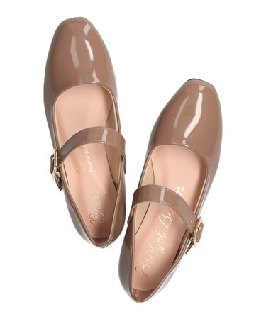 【Bridget Birkin】ベルトデザインレインフラットパンプス