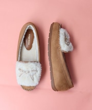 【Bridget Birkin】キラキラリボンムートンシューズ