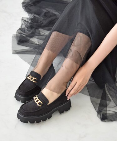 【Bridget Birkin】ボリュームソールチェーンローファー