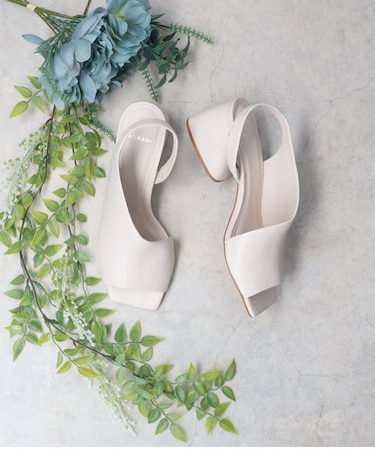 【CARRANO】スクエアトゥバックストラップサンダル