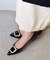 【FABIO RUSCONI】ローヒールバックルパンプス
