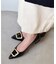 【FABIO RUSCONI】ローヒールバックルパンプス
