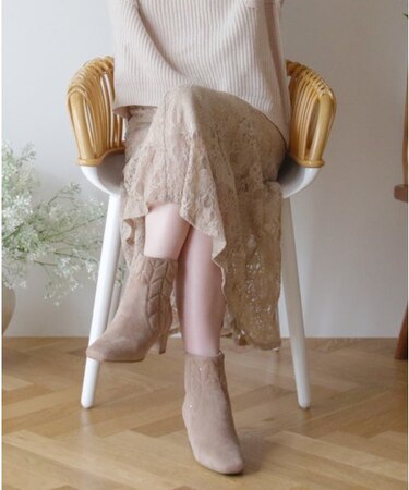 【BRIDGET BIRKIN】キルティングストーンショートブーツ