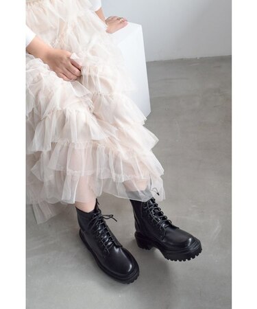 【BRIDGET BIRKIN】ボリュームソールレースアップショートブーツ