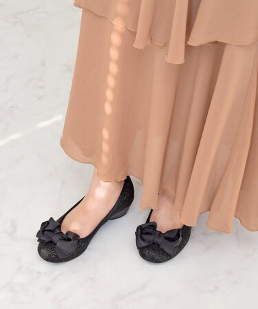 【Bridget Birkin walk】グログランリボンウォーキングパンプス