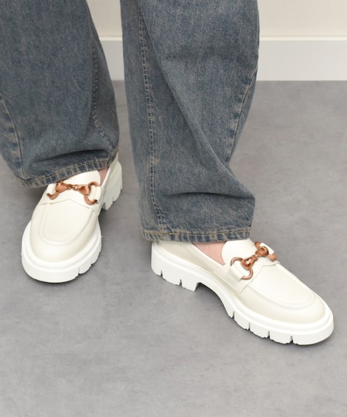 《新色入荷》【LUCA GROSSI】ワントーンビットローファー
