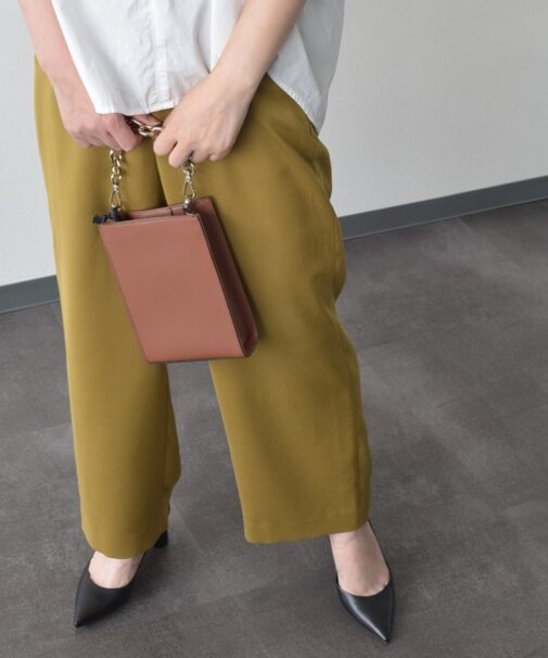 【RIPANI】チェーンハンドルミニショルダーバッグ