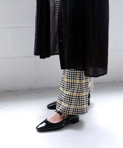 【FABIO RUSCONI】スクエアトウワンストラップパンプス