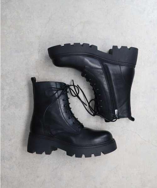 タンクソールレースアップオープン　ショートブーツ STEVE MADDEN ブーツ タンクソールレースアップブーツ/STEVE