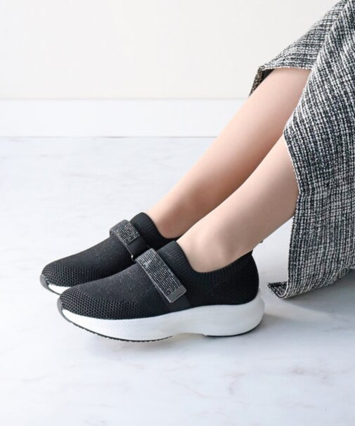 【BRIDGET BIRKIN】ベルトストーンニットスニーカー