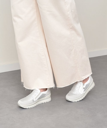 【IMAC】サイドジップパンチングレザースリッポン