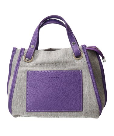 【RIPANI】異素材コンビハンドバッグ