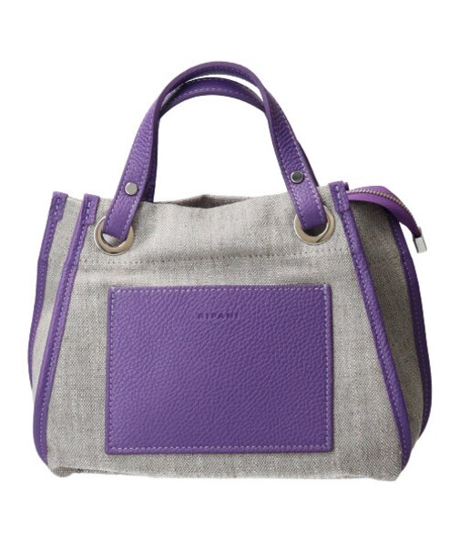 【RIPANI】異素材コンビハンドバッグ