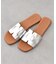 【Oh my Sandals】スクエアトウフラットレザーサンダル