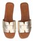 【Oh my Sandals】スクエアトウフラットレザーサンダル