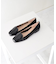 【INTER-CHAUSSURES】スクエアトウフラットモカシューズ