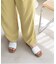 【Oh my Sandals】レザーメッシュフラットサンダル