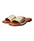 【Oh my Sandals】レザーメッシュフラットサンダル