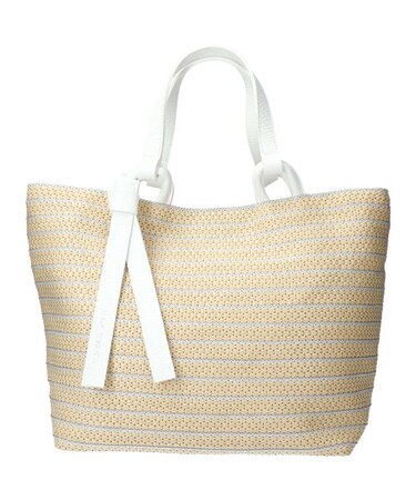 【Alma tonutti】レザーハンドル雑材メッシュバッグ