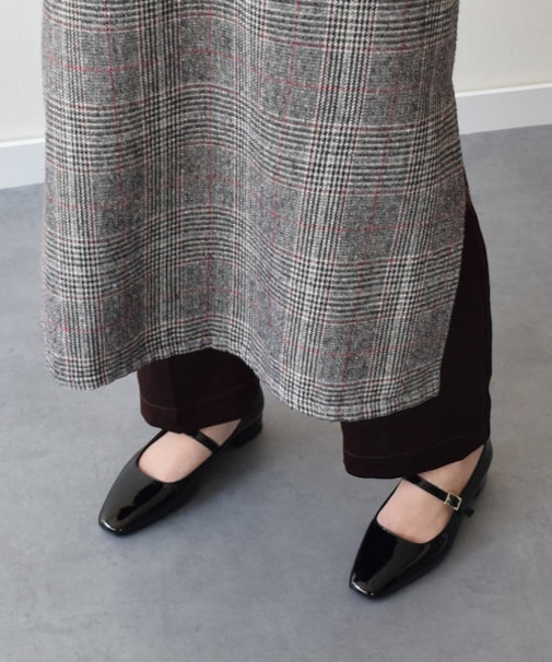 【FABIO RUSCONI】スクエアトウワンストラップパンプス