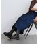 【INTER-CHAUSSURES】ラウンドトウバックストレッチロングブーツ