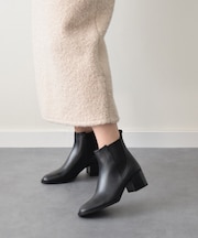 【CORSO ROMA,9】ラウンドトウベーシックサイドゴアブーツ
