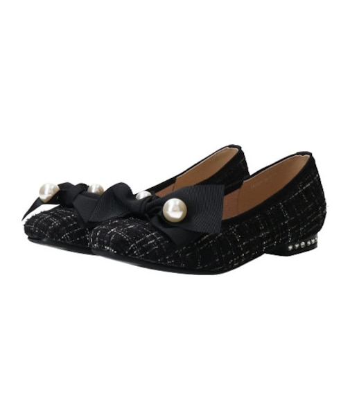 【BRIDGET BIRKIN】ビッグパールリボンフラットシューズ