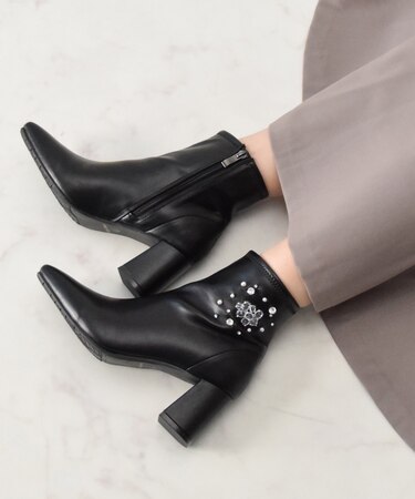 【BRIDGET BIRKIN】ビジューストレッチショートブーツ