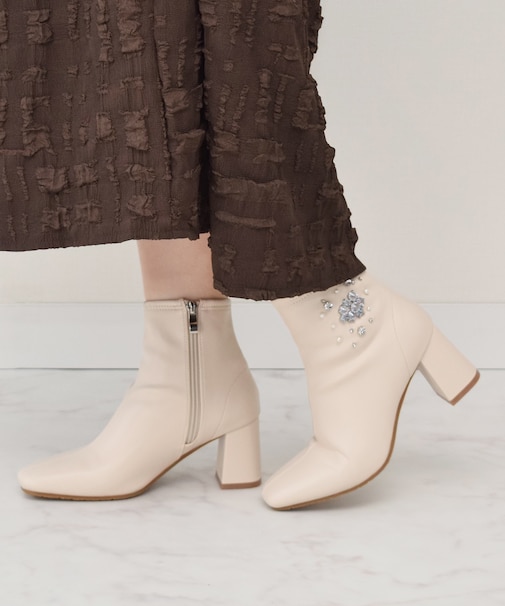 【BRIDGET BIRKIN】ビジューストレッチショートブーツ