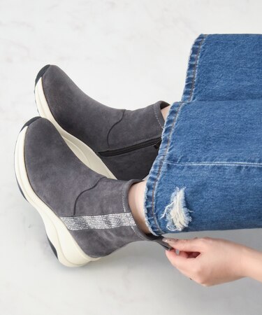 【BRIDGET BIRKIN】ラインストーンハイカットスニーカーブーツ