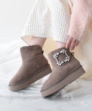 【BRIDGET BIRKIN】バックルビジュームートンブーツ