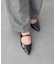 【INTER-CHAUSSURES】ポインテッドストラップフラットパンプス 