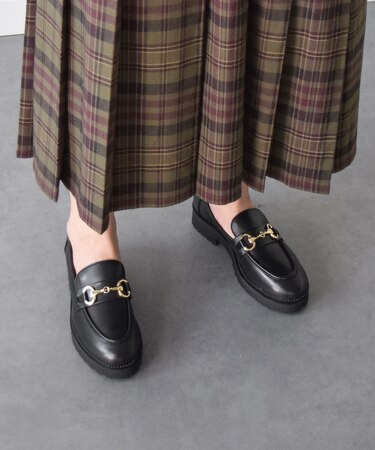 【INTER-CHAUSSURES】ラウンドトウビットローファー 