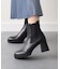 【INTER-CHAUSSURES】チャンキーヒールストームサイドゴアブーツ 