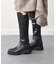 【INTER-CHAUSSURES】ラウンドトウバックストレッチロングブーツ 