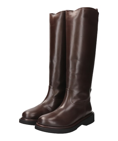 【PASCUCCI】ラウンドトウローヒールロングブーツ