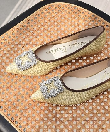 【Bridget Birkin】ビジューポインテッドトゥバレエシューズ(551524)