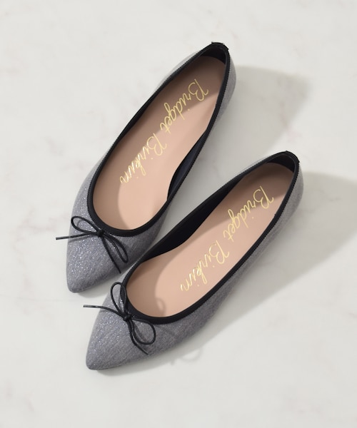 美品 オッフェン リボン ポインテッドバタフィー バレェシューズ 37 ❣️美品❣️offen オッフェン pointed-RUBANバレエシューズ