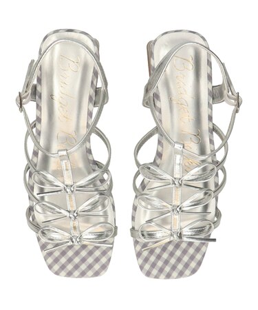 【Bridget Birkin】ギンガムチェックリボンサンダル(552010)