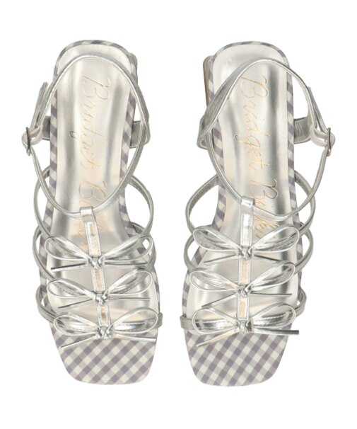 【Bridget Birkin】ギンガムチェックリボンサンダル(552010)