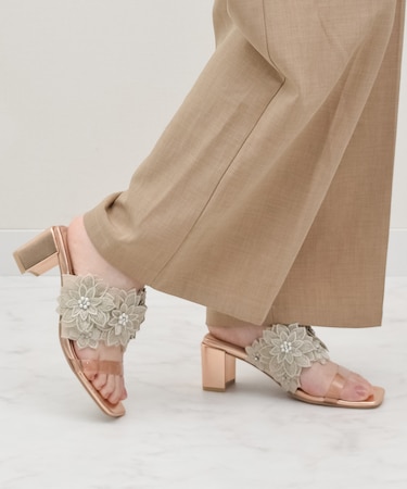 【Bridget Birkin】フラワーレースミュール(552303)