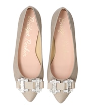 【Bridget Birkin】ビジューリボンバレエレインパンプス(554022)