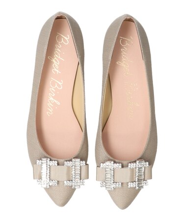 【Bridget Birkin】ビジューリボンバレエレインパンプス(554022)