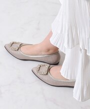 【Bridget Birkin Walk】ビジューモチーフポインテッドパンプス(555225)