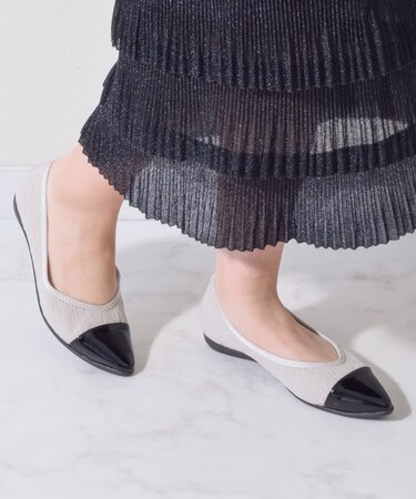 【Bridget Birkin Walk】切替ポインテッドウォーキングパンプス(555227)