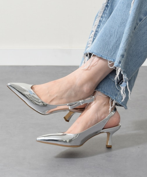 【FABIO RUSCONI】ポインテッドトウサイドリボンバックバンド(F51314)