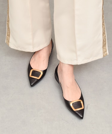 【FABIO RUSCONI】ローヒールバックルパンプス(F51527)